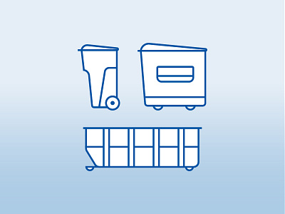 Garbage Icons craftedbyclover dumpster garbage icon set icons trash trash can