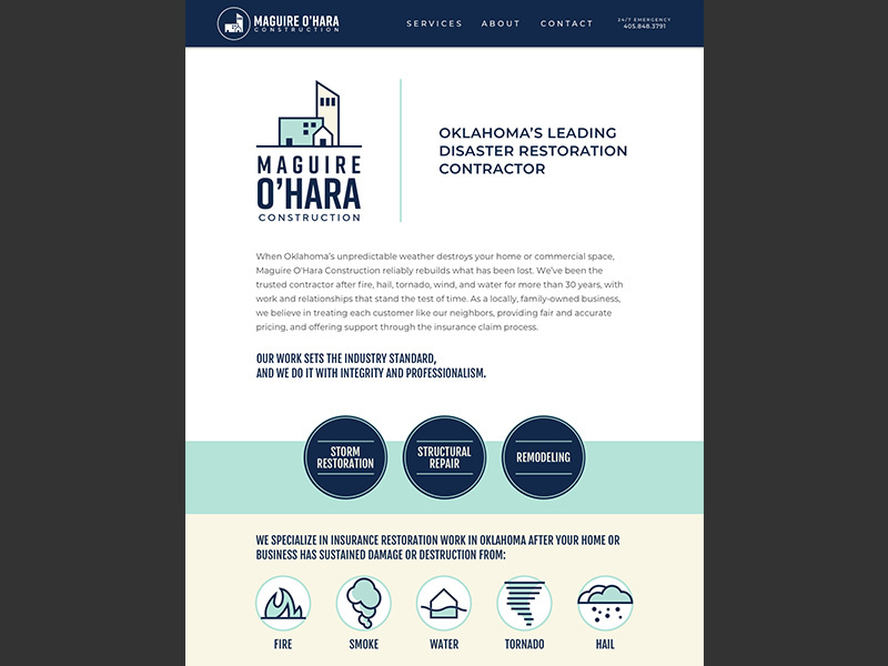 Maguire O'Hara Website icons website branding