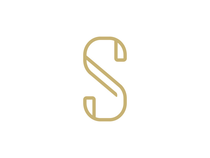 Scratch "S" restaurant logo branding