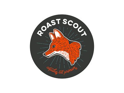 Roast Scout - foxhead branding fox logo