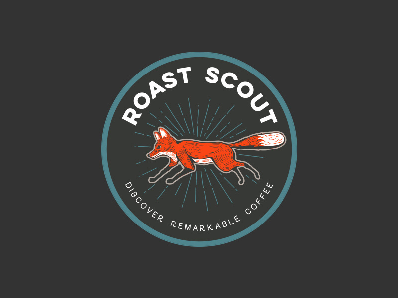Roast Scout - badge branding logo fox badge
