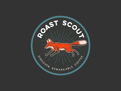Roast Scout - badge badge branding fox logo