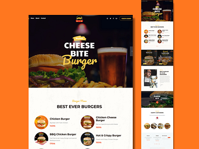 Food-order web design branding design frontenddesign ui web design by nohan webdesign