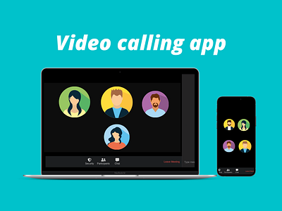 Video calling app with nodejs and webrtc backend design frontenddesign ui web design by nohan webdesign