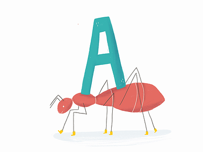 Ant a abc ant illustration photoshop texture