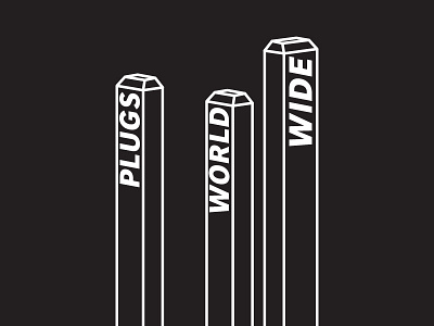 Plug Towers branding clothing design design illustration logo minimal plugs type typography vector