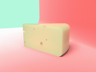 Sunday Swiss 3d 3d model cheese illustration rhino