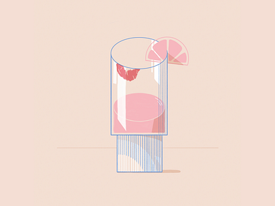 Thirsty cocktail drawing drink fruity glass illustration ipadpro lipstick pink red redlipstick thirsty