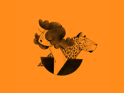 That *is* my leopard bringing up baby drawing duo iconic illustration ipad pro katharine hepburn leopard orange