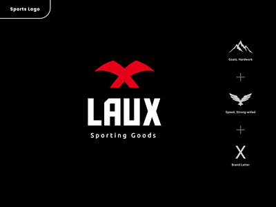 LAUX - Sports Goods Logo graphic design illustration logo logomark sporting goods sports vector