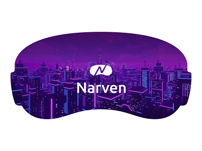 Narven - Logo Design branding design future futuristic logo graphic design logo logo design metaverse metaverse logo multiverse n letter logo neon logo vector virtual reality vr vr logo