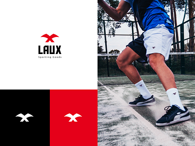Laux - Logo Design apparel athlete athletic beanding brand identity branding design graphic design illustration logo logodesign socks sports t shirt vector