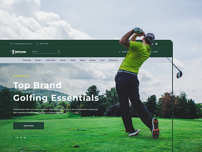 Golf Estudio - Web design (UX/UI) ball brand identity branding coach course design ecommerce fitting center golf golfing graphic design mobile player sports stick ui ux web design website workshop