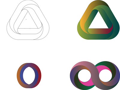 Impossible Musings adobe illustrator branding illustrations illustrator infinity logo triangle vector