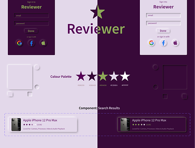 The Reviewer: Vol 1 adobe illustrator components dark ui design figma golden golden ratio icon illustrator neumorphic neumorphism review stars type scale typography ui ux variants wireframes wireframing