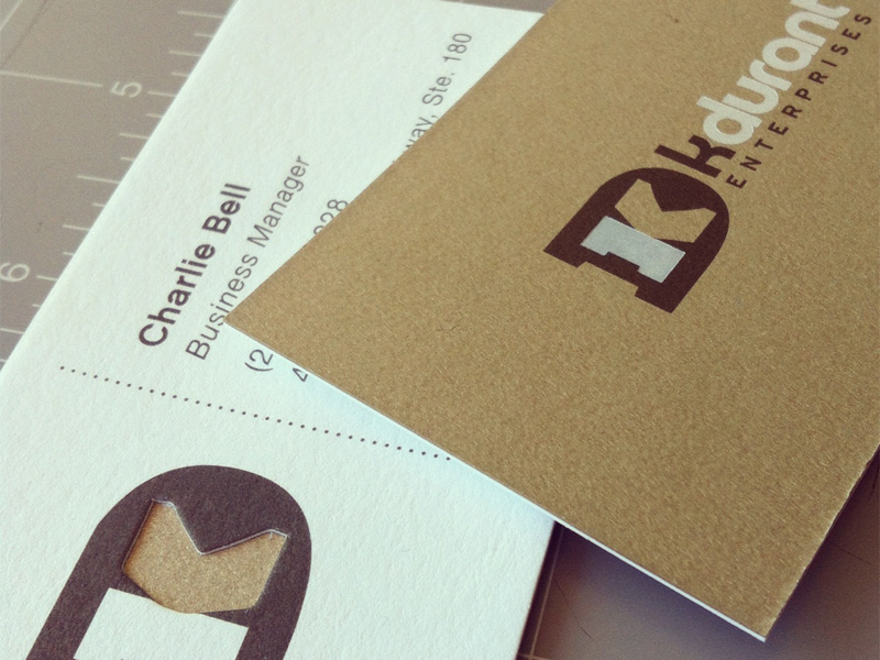Kevin Durant Enterprises Cards business cards branding monogram logo