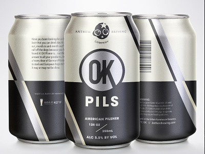 Anthem Ok Pils beer label packaging