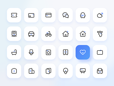 Linear Icons blue branding icon icon design illustration interface ui uiux ux web website design