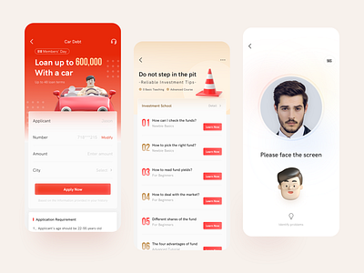Vanka Financial App - Loan 3d app design home page icon icon design illustration interface ui uiux ux