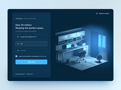 Login Page 3d ilustration app design c4d home page interface login page ui uiux ux web website design