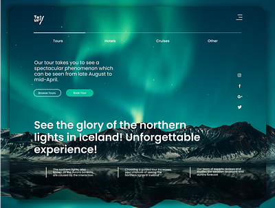 Toury - Landing Page design flat graphic design illustration landingpage minimal ui ux web website