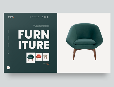 Furn - Landing Page design flat graphic design illustration landingpage ui ux vector web website