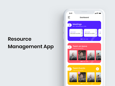 Resource Management App Concept app app concept app design app icon app ui