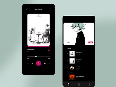 Simple UI Design Music App app branding design graphic design ui ux