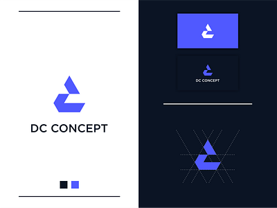 DC Concept Logo Design app branding clean design flat icon logo logotype minimal modern simple vector web