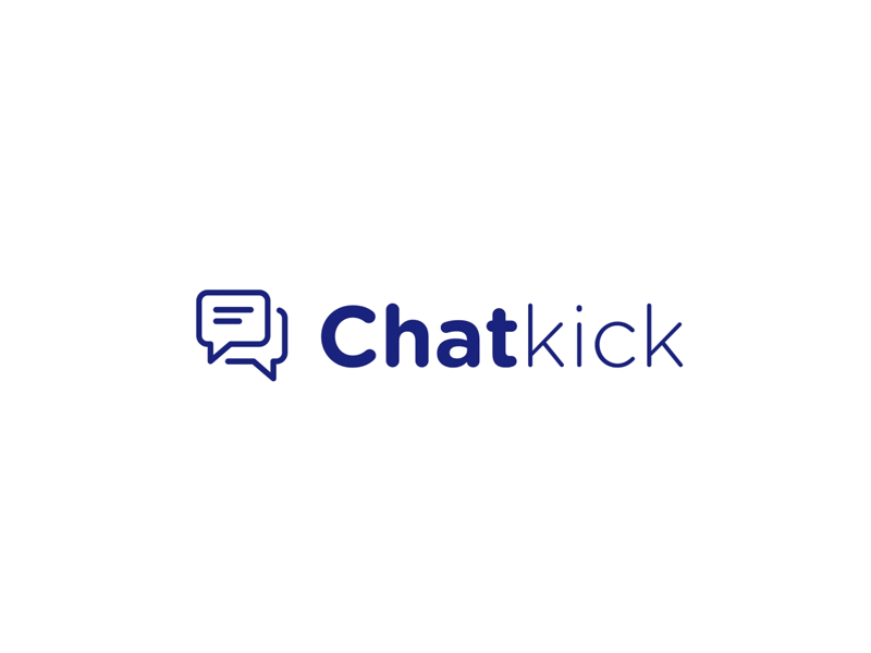 Chatkick design illustration logo