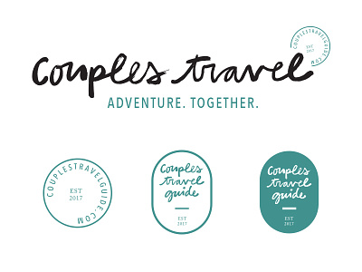 Logo concept for family/kid friendly travel blog adventure branding brush lettering circle custom type logo logo design minimal travel