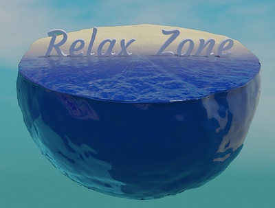 Relax zone background blender illustration website concept