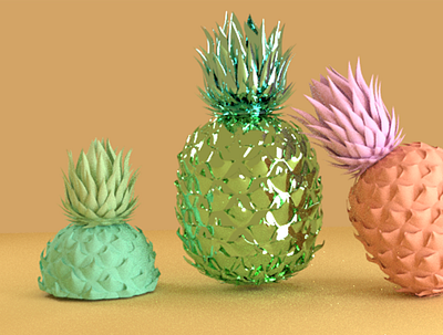 Pineapple background blender illustration