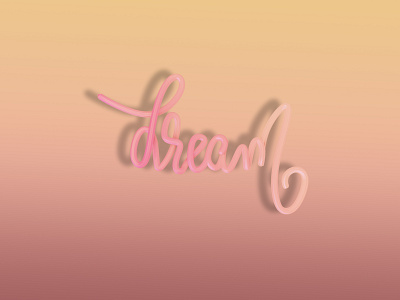Dream bg 3d art background blender design illustration lettering