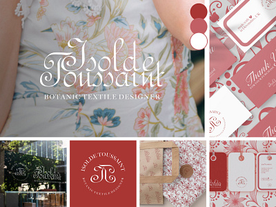 ISOLDE TOUSSAINT | botanic textile designer brand identity branding graphic design logo