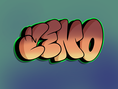 ZENO design graffiti digital illustration logo minimal