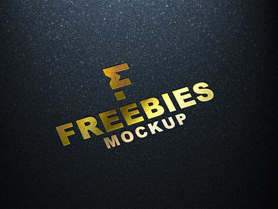 Plain Tilt Golden 3D Logo Mockup