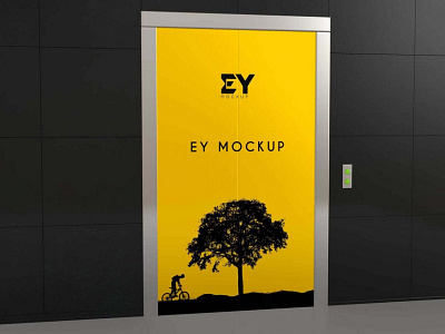EY Mockup Elevator Poster mockup attractive design elevator ev free mockup illustration latest logo mockup poster premium psd download psd mockup ui