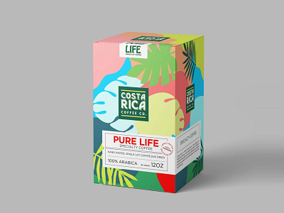 Colorful Costa Rica Box Mockup