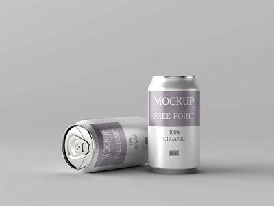 Free Grey Organic Beer Mockup