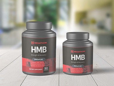 Free Supplement Packaging Mockup