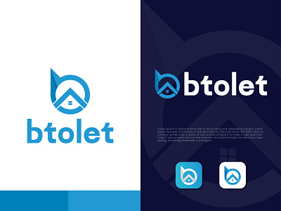 Btolet Logo Design app logo b icon b logo brand identity design branding design graphic design home logo logo logo design logo designer logo folio modern logo need logo real estate logo typography
