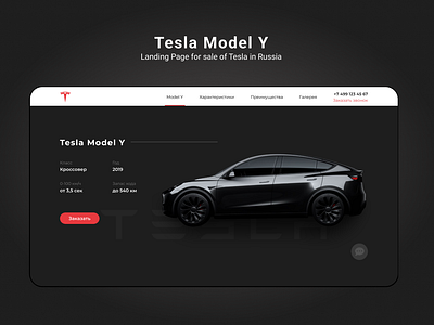 Landing Page for Tesla