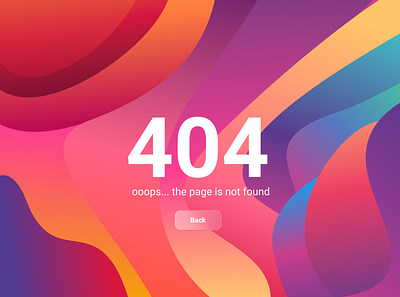Colorful UI 404 page colorful ui web website