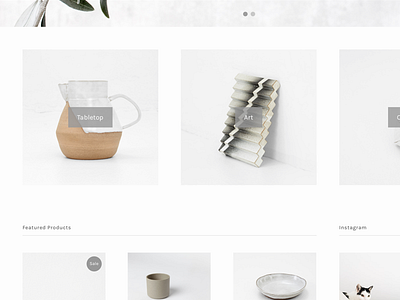 Homepage Tiles grid karla minimal theme