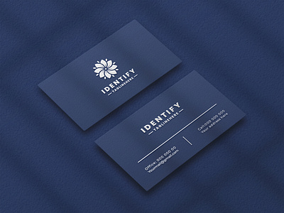 Elegant business card mockup with silver logo effect branding businesses card logo mockup