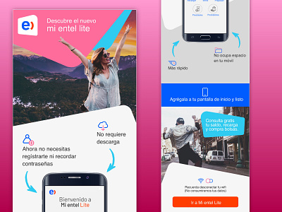 UI Landing page Mi entel lite