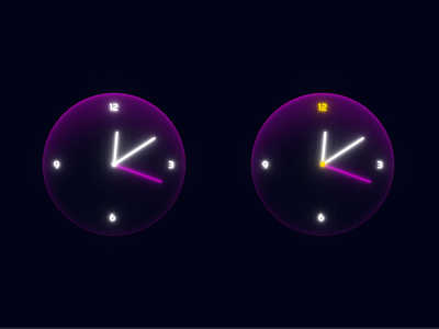 Neon Glass Clock codepen design figma neonglasseffect