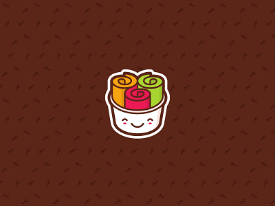Ice Cream Roll branding cute design illustration logo logotype