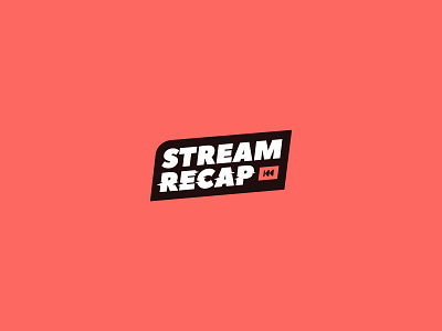 Stream Recap branding design logo logotype